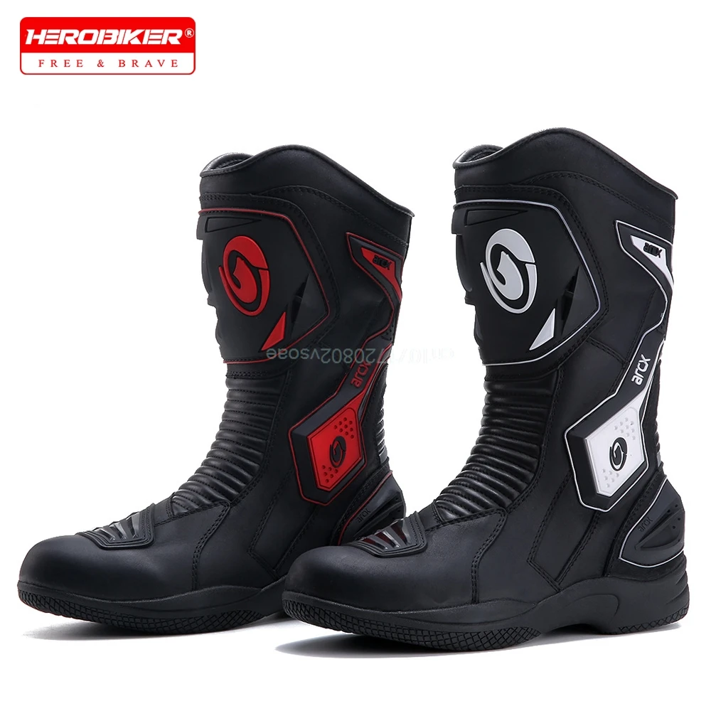 

Motorcycle Racing Boots Men's Waterproof Riding Protective Boot Waterproof Anti Fall Wear-resistant Moto Boots Equipment Rally
