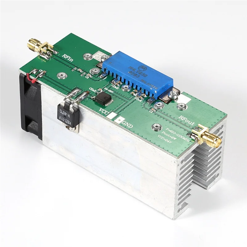 

A29F-8W Microwave RF Power Amplifier Image Transmission Amplifier Module Board With Cooling Fan 600-1100Mhz Amplificatore