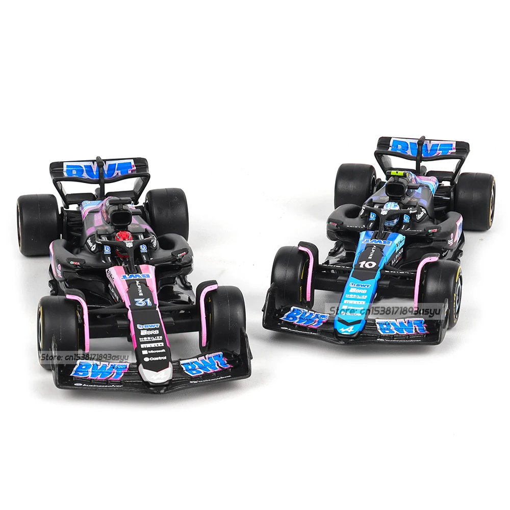 Bburago 1:43 Équipe Alpine F1 2024 A524 10 #   Pierre Gasly 31 #   Esteban Ocon – modèle de voiture en alliage, série de jouets, cadeau de collection, moulé sous pression
