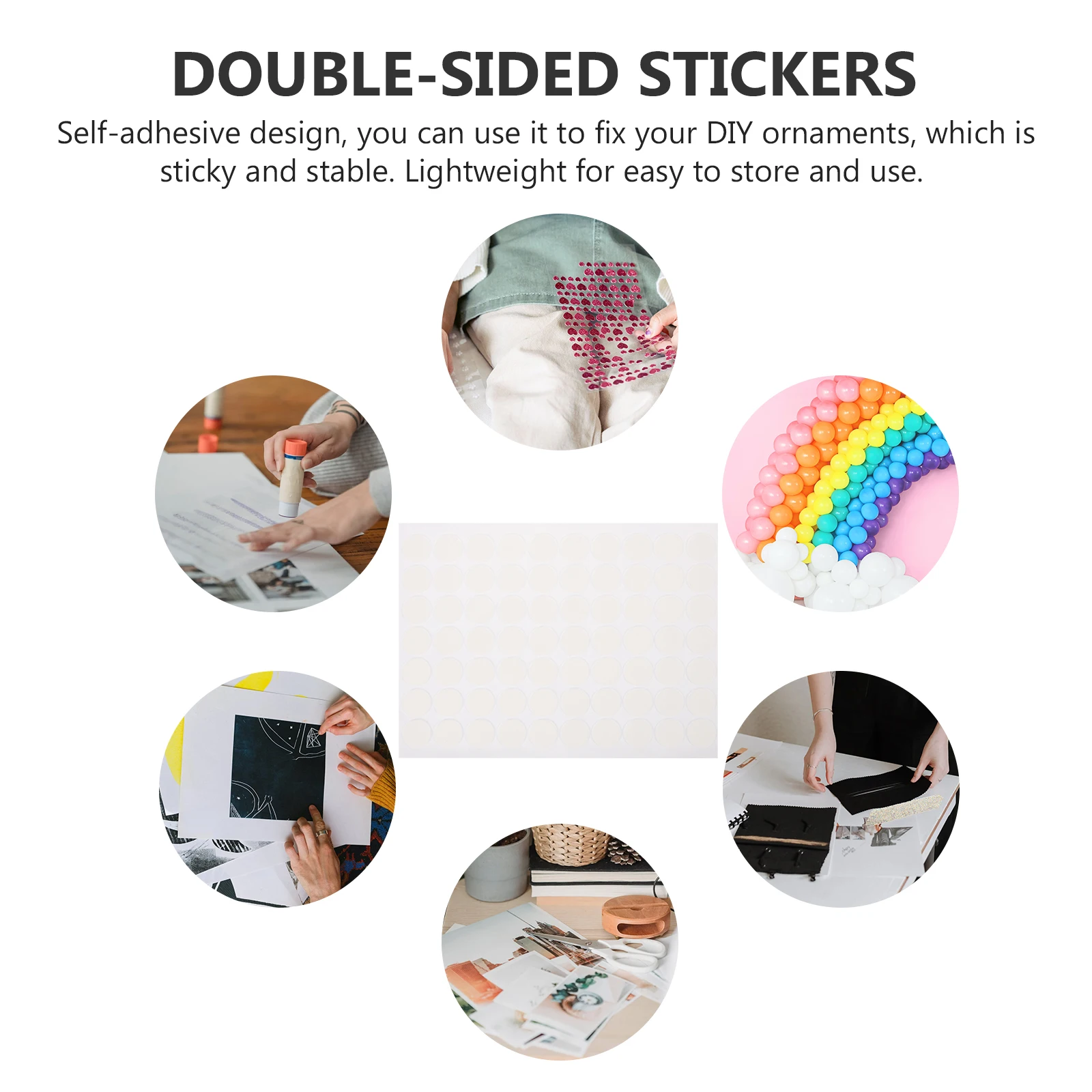 

280 Pcs Double Sided Adhesive Tape Stickers Acrylic Wall Mounting No Trace Waterproof Couplet Photo Frame Decor Christmas Spring
