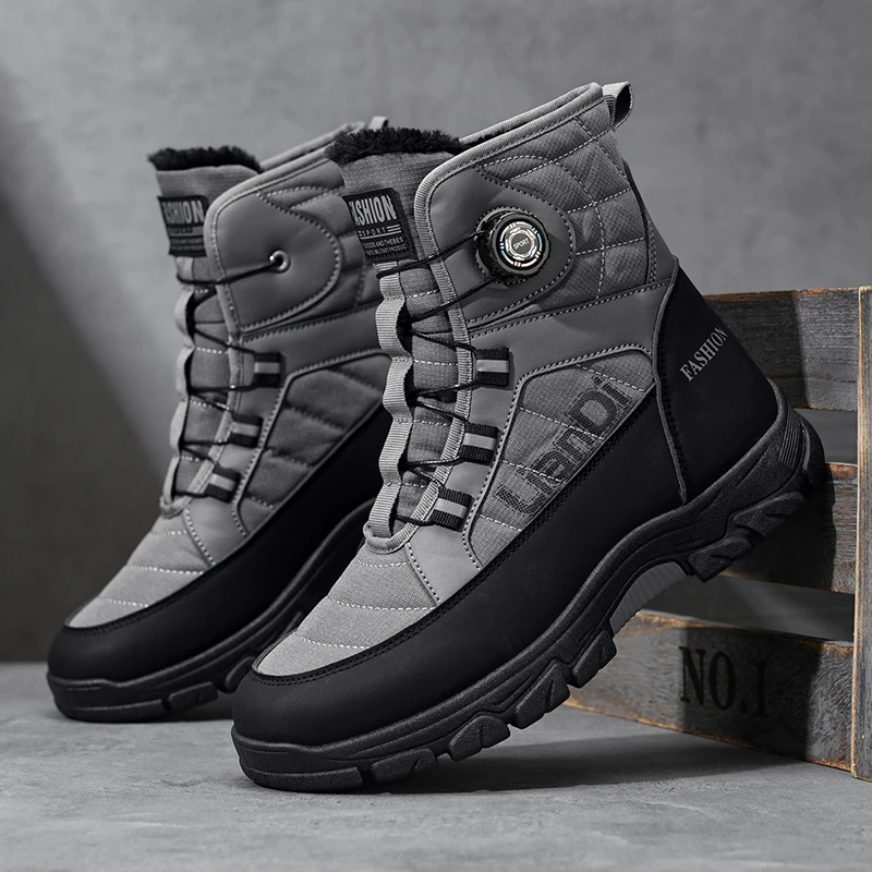 

Size 48 Winter Waterproof Warm Snow Boot Outdoor Mountain Climbing Trekking Sneaker for Men Casual Hiking Boot Botas Para Hombre