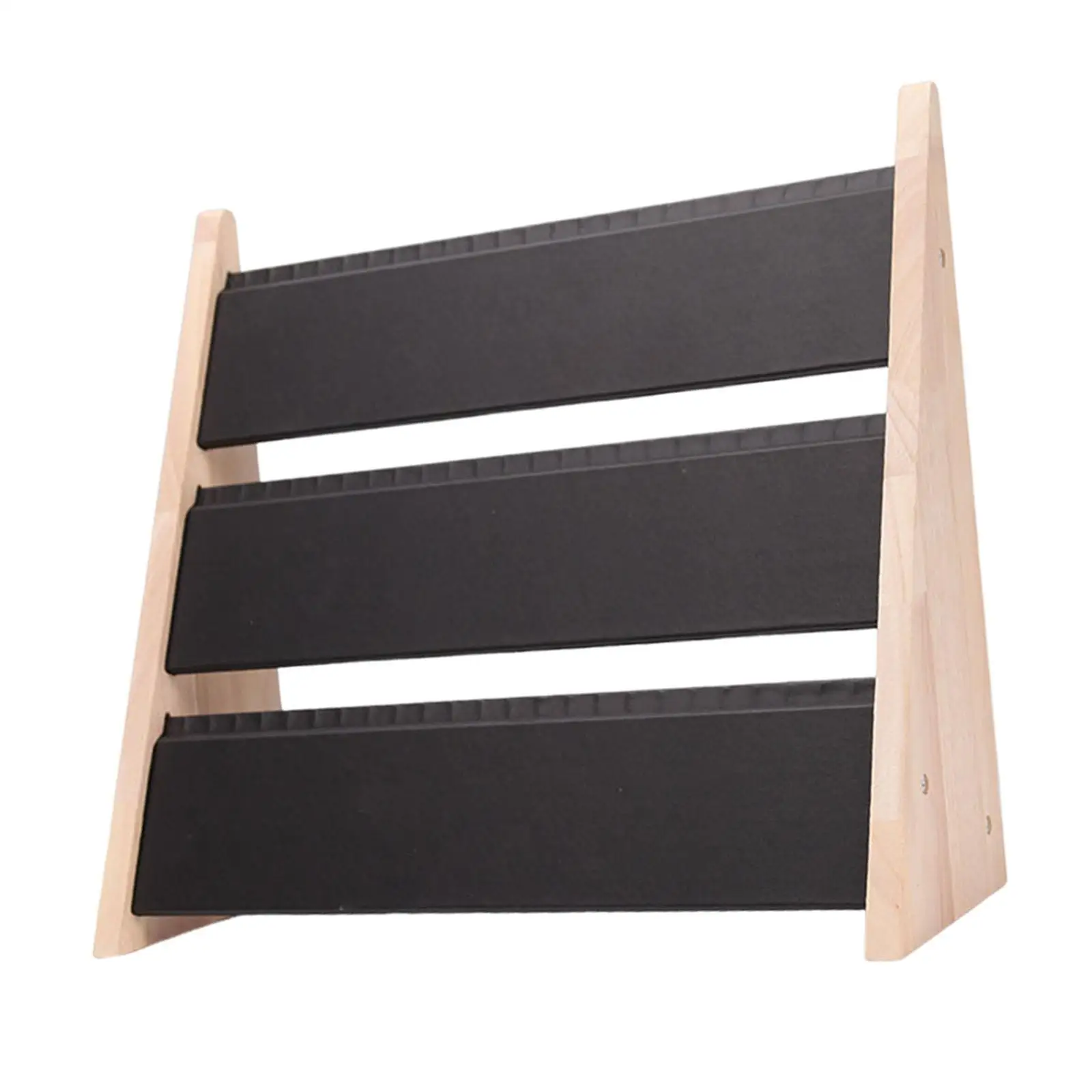 

Necklace Display Stand 3 Tier Bracelet Storage for Tabletop Counter Showroom Black PU Leather