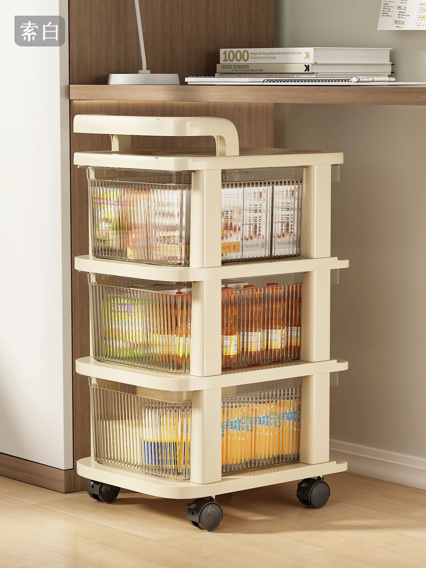 

Multi-Layer Der Sle Sna Cart Mobile Storage Ra Toy Junk Organizer Home Use Storage elf Moving Toy Cabinet