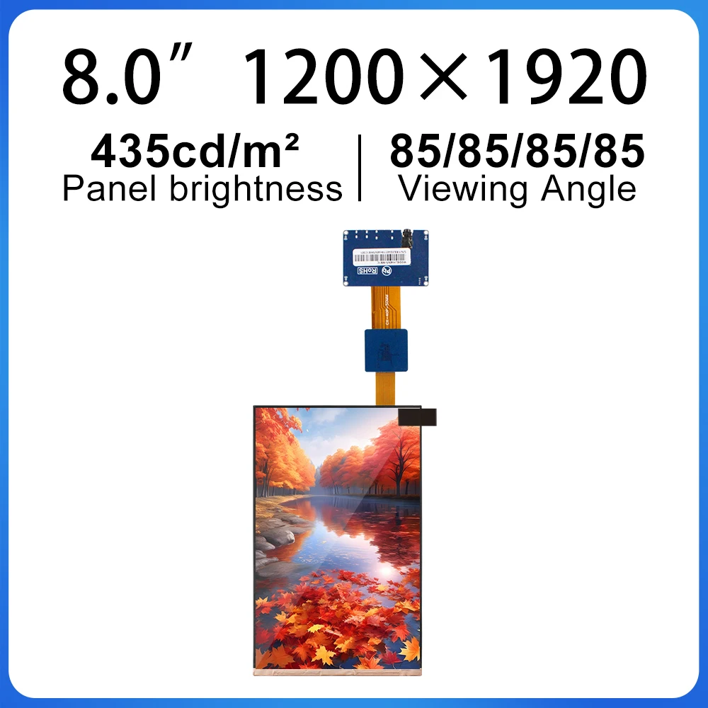 

BOE 8 inch 1200x1920 llcd with board vertical screen Fhd 45pins Mipi Ips Lcd Display NV080WUM-N62 For face recognition