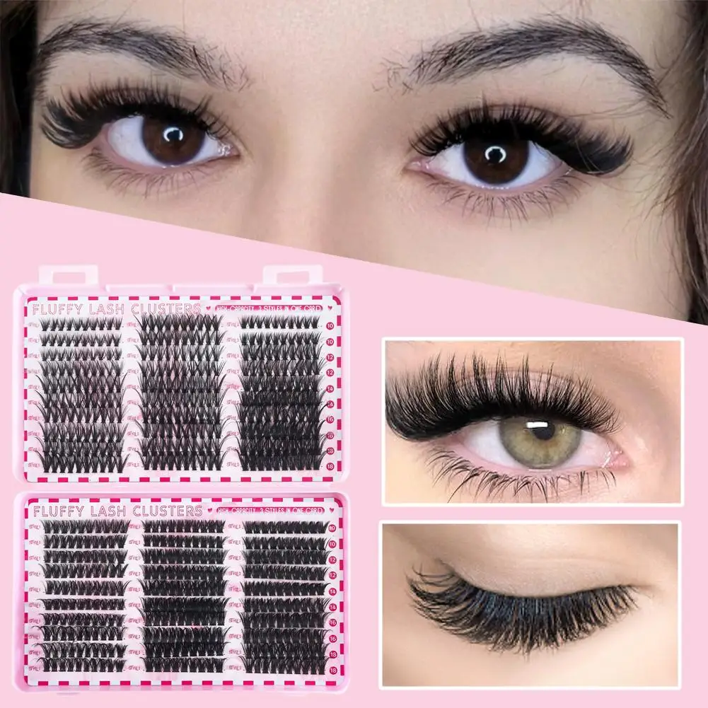 Large Capacity Eyelashes False Eyelashes 30D 40D 50D 100D 80D Mixed 60D Pack Glue Exquisite Glue with Box Gift Tweezers, O9W6