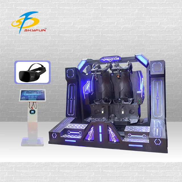 VR Roller Coaster Amusement Machine 9D pendolo film 2 posti VR 360 Cinema