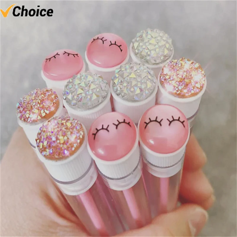 50Pcs Eyelash Brush Tube Disposable Mascara Wands Tube Reusable Lash Spoolies Brush Dust-proof Cleaner Storage Tubes