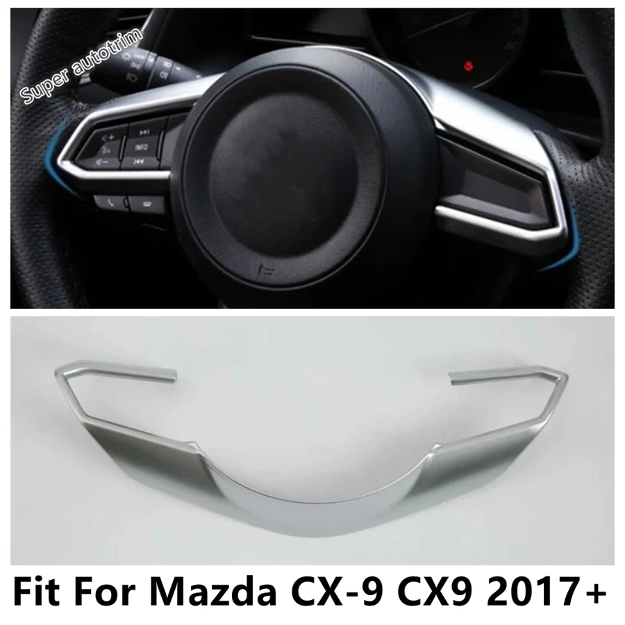 

Car Steering Wheel Frame Decoration Cover Trim Fit For Mazda CX-9 CX9 2017 - 2020 ABS Matte / Carbon Fiber Accessories Interior