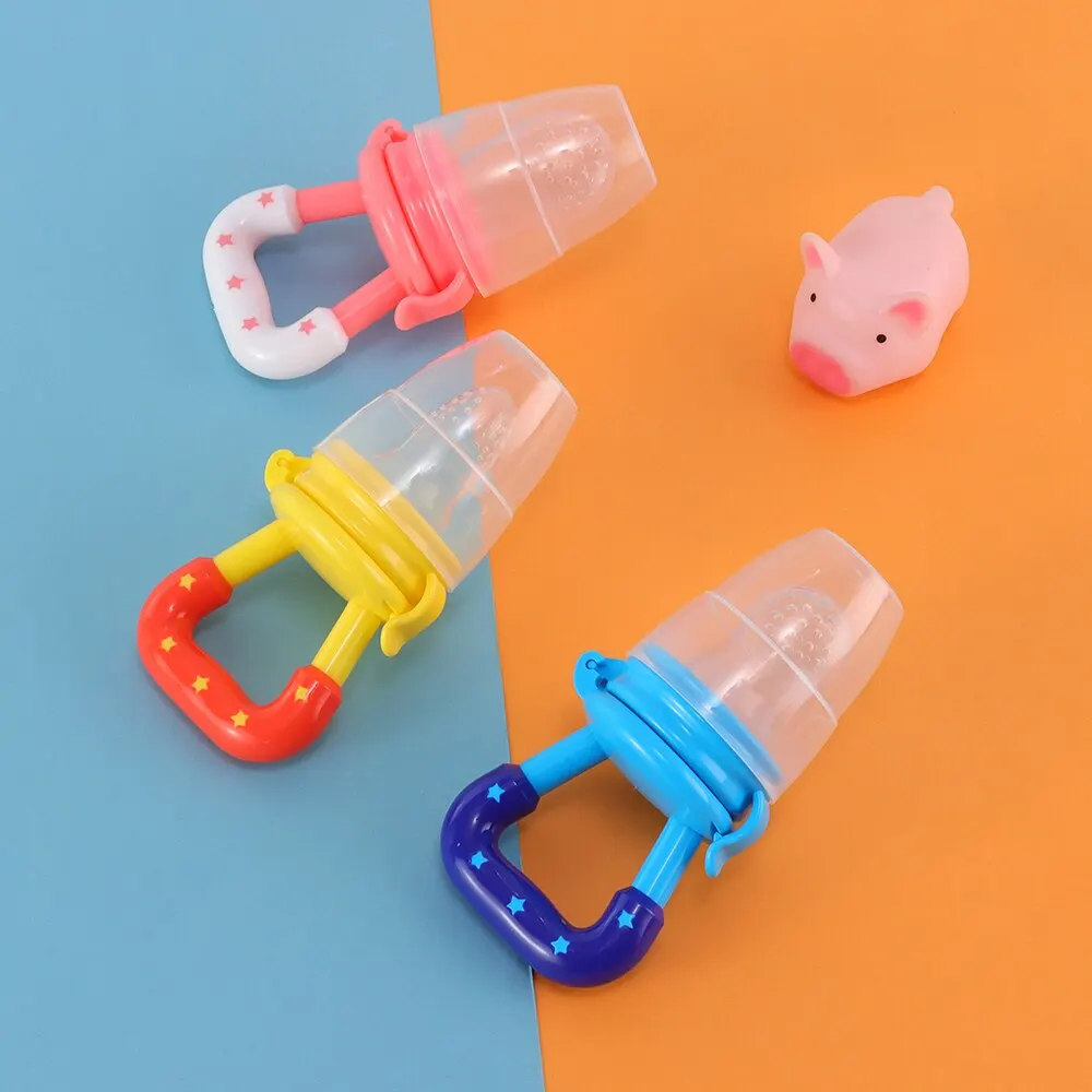 3 PCs Baby Fruit and Vegetable Teether Food Supplement Bite Le Silicone Baby Feeding Tableware