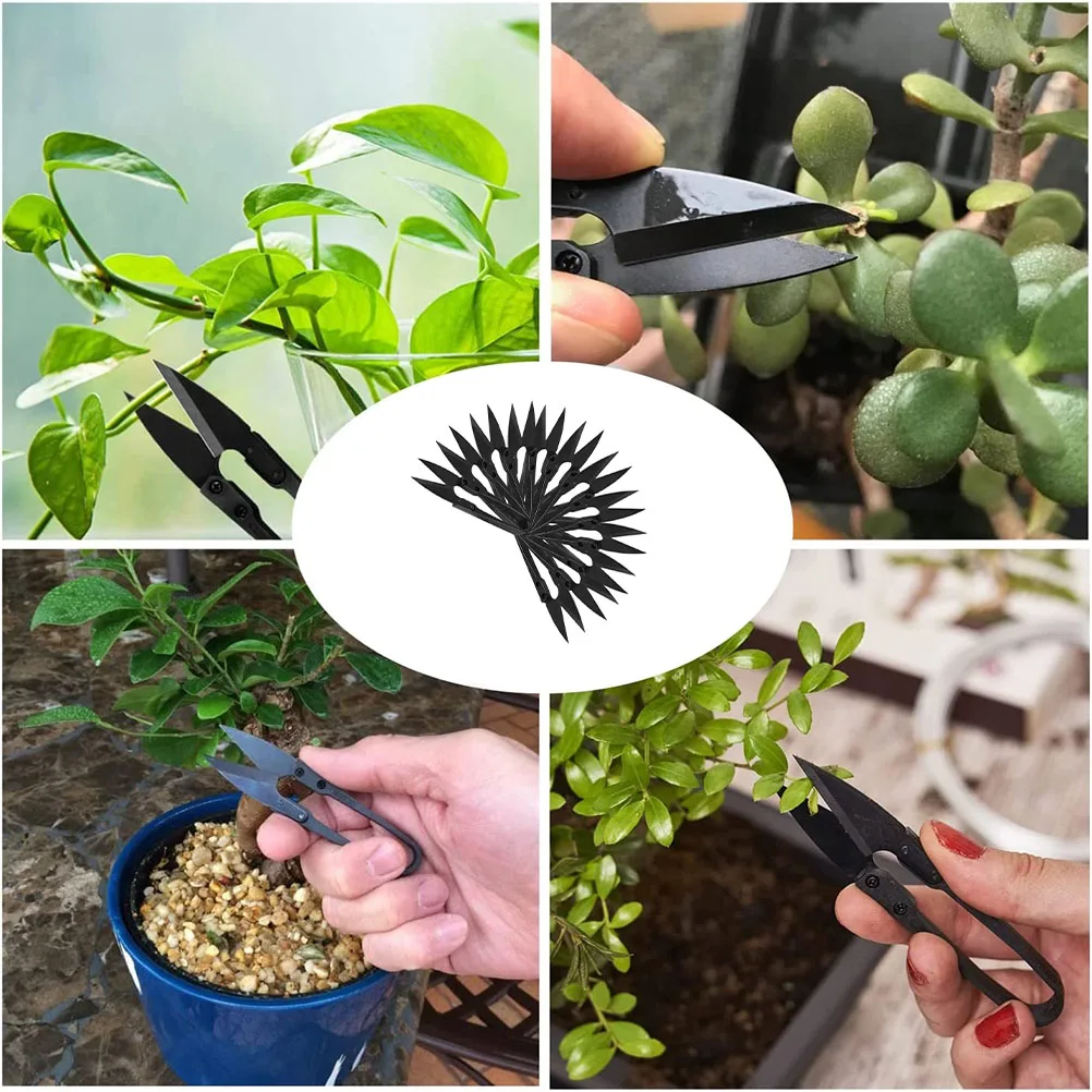 

12pcs Pruning Shears Bonsai Trimmer Gardening Scissors Plant Tools Flower Picking Black Branch High Carbon Steel Durable