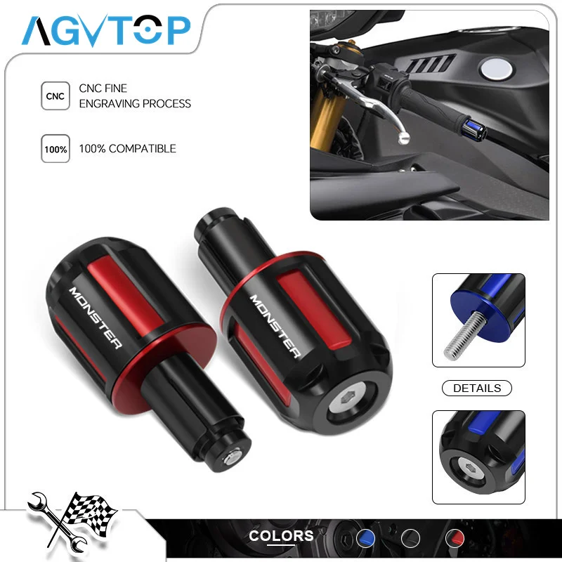 

Motorcycle Handlebar Grip Anti Slider Protection Cover For MONSTER695 696 797 821 848 1200 1200S 1100 M620 hypermotard821 939