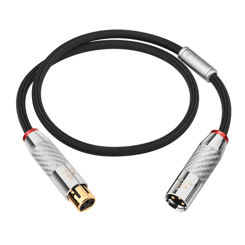 ATAUDIO HiFi Dual XLR Audiokabel Hi-End OCC Draht für Verstärker Mixer 2XLR Stecker auf 2XLR Buchse symmetrisches Mikrofonkabel 3