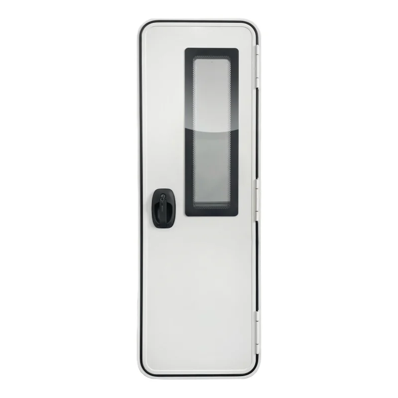 European Style RV Entry Door Aluminum Frame Insulated Caravan Motorhome Side Door with Window & Lock