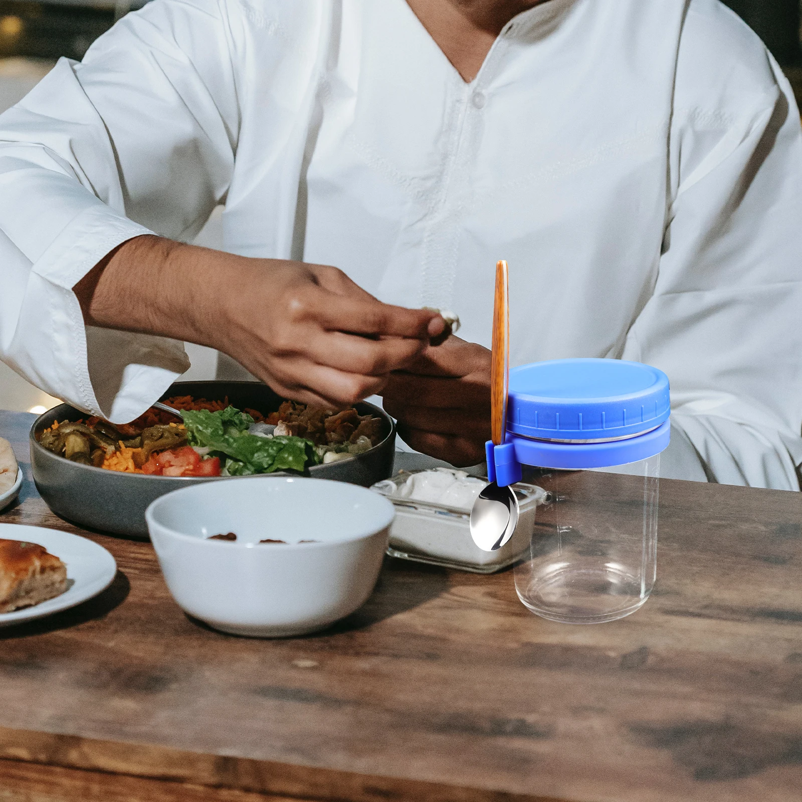 

Portable Breakfast Cup Glass Yogurt Oatmeal Food grade Small Milk Container Water Food Jar Storage