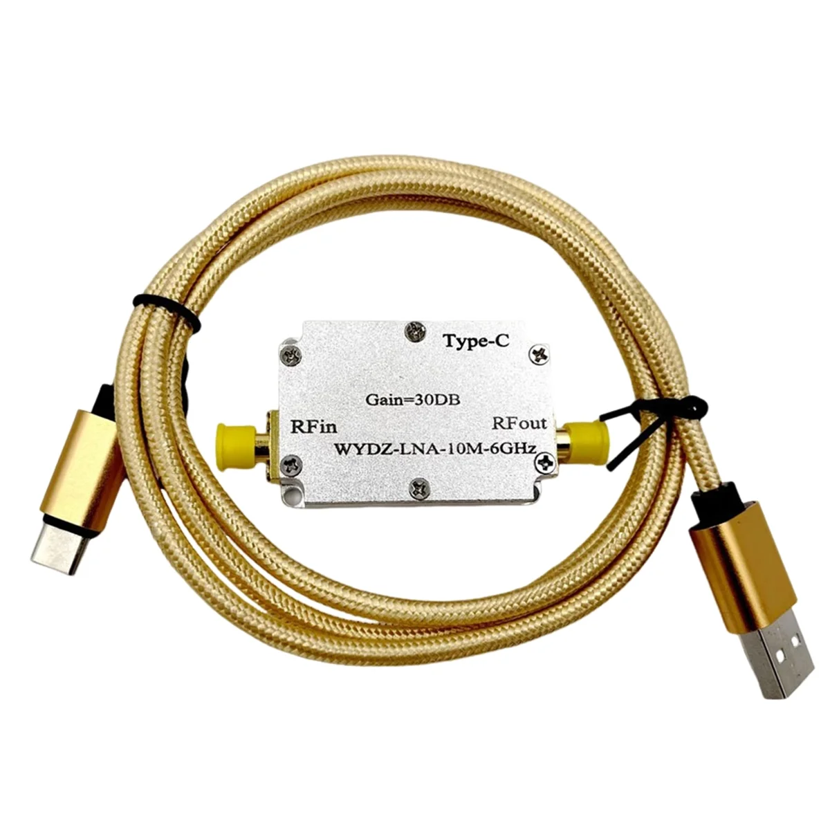 TYPE-C LAN 10Mhz-6GHz High Flatness Amplifier Gain 30DB RF Signal AMP for HAM SDR Software Radio FM Radio