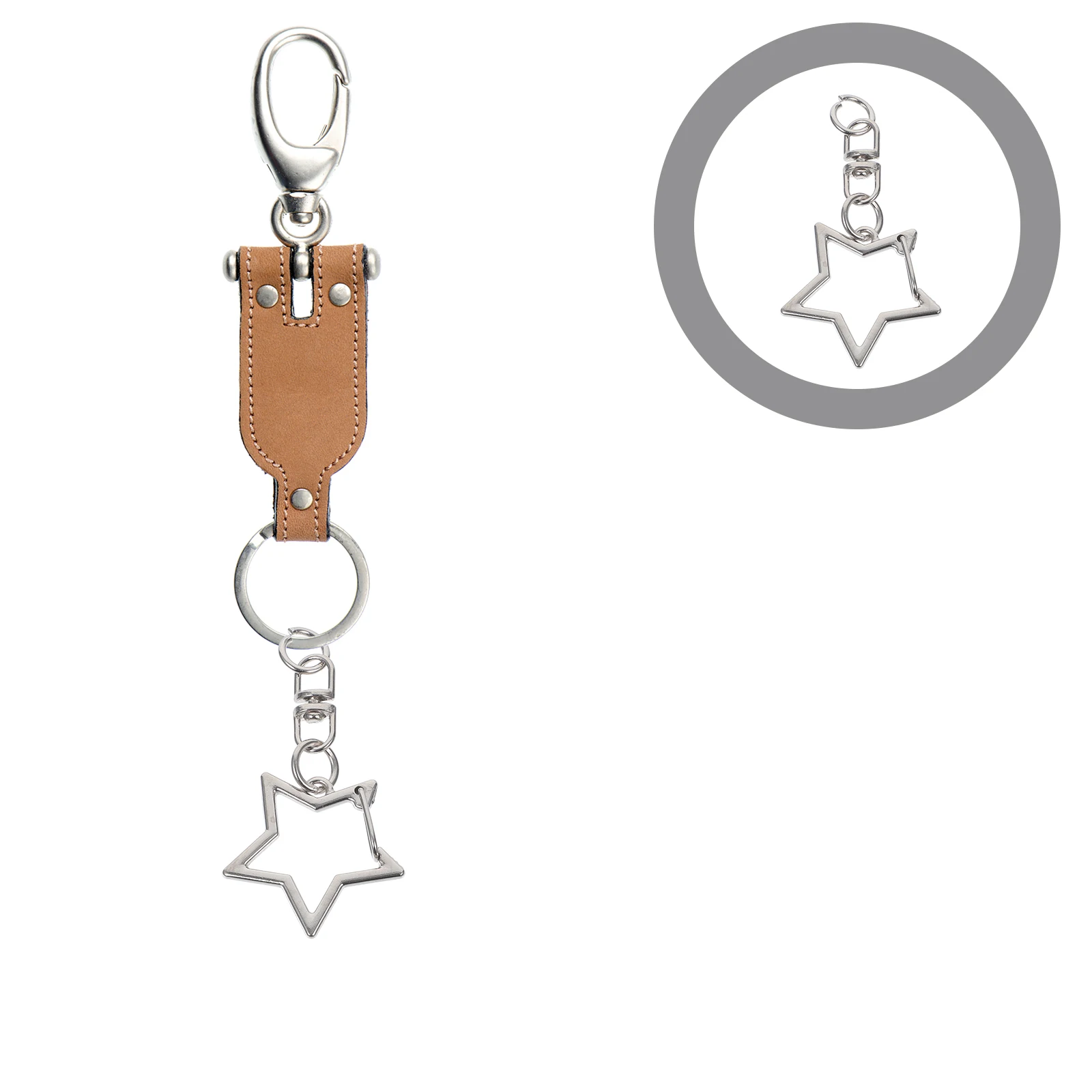 

8pcs Pentagram Keychain Snap Hook Metal Accessories 8 Shaped Lobster Clasp Bulk Craft Projects Swivel for Pendant