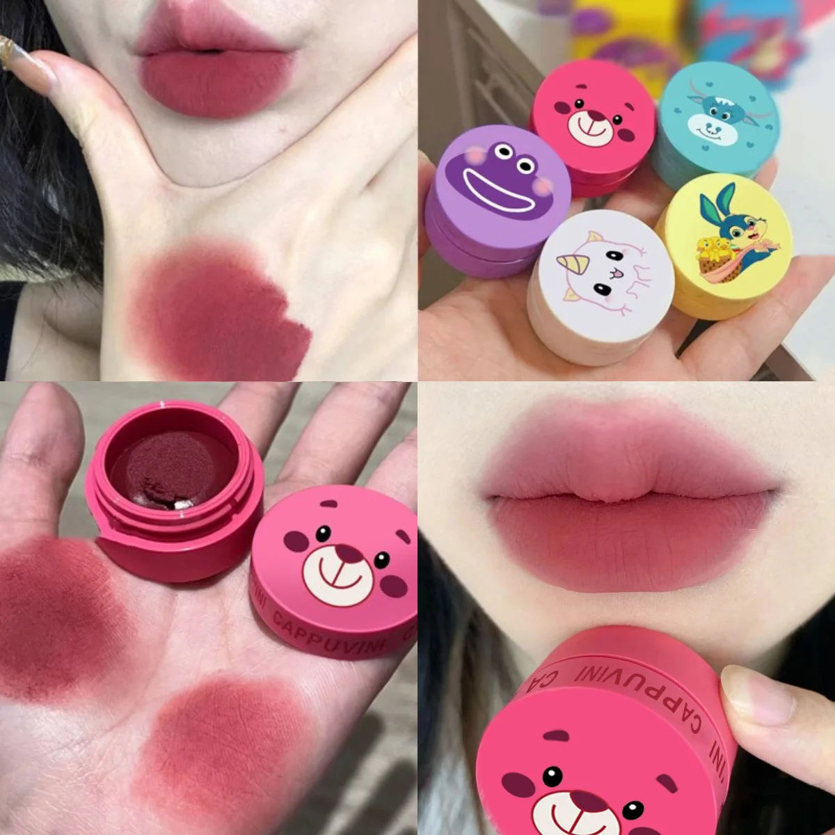 Matte Lip Mud Waterproof Clay Lipstick Blush Makeup Long-lasting Non-stick Cup Red Lip Tint Pigment Mousse Lipstick Cosmetics