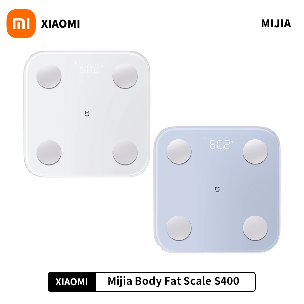 Xiaomi Body Fat Scale S400 Bluetooth 5.0 Weight Scale Smart Home Body Composition 150KG BMR Test Heart Rate Hidden LED Display