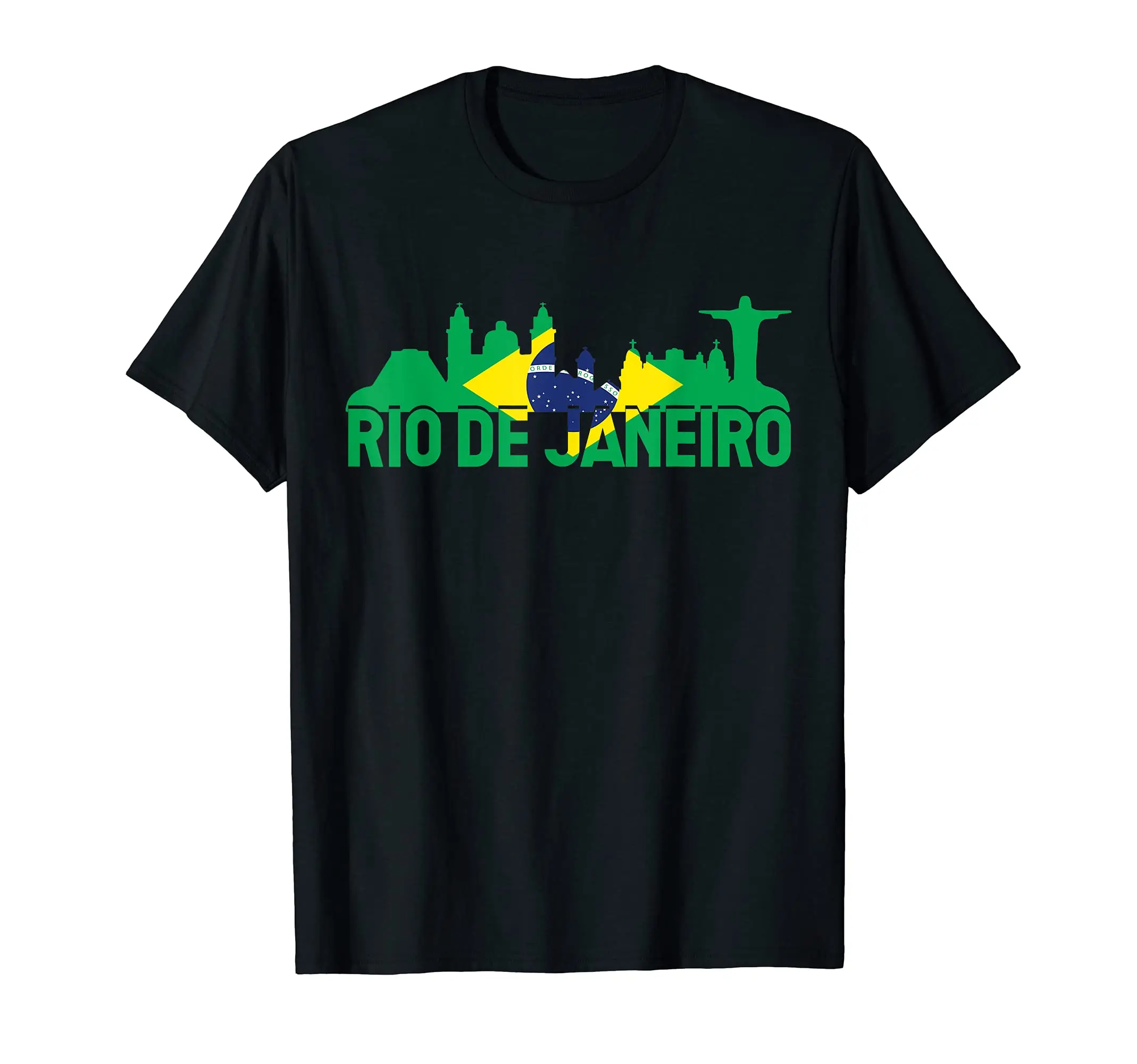 More Design Rio de Janeiro Brazilian Flag Roots Heritage Brasil Brazil T-Shirt Retro Vintage Men Women Clothing T-Shirt