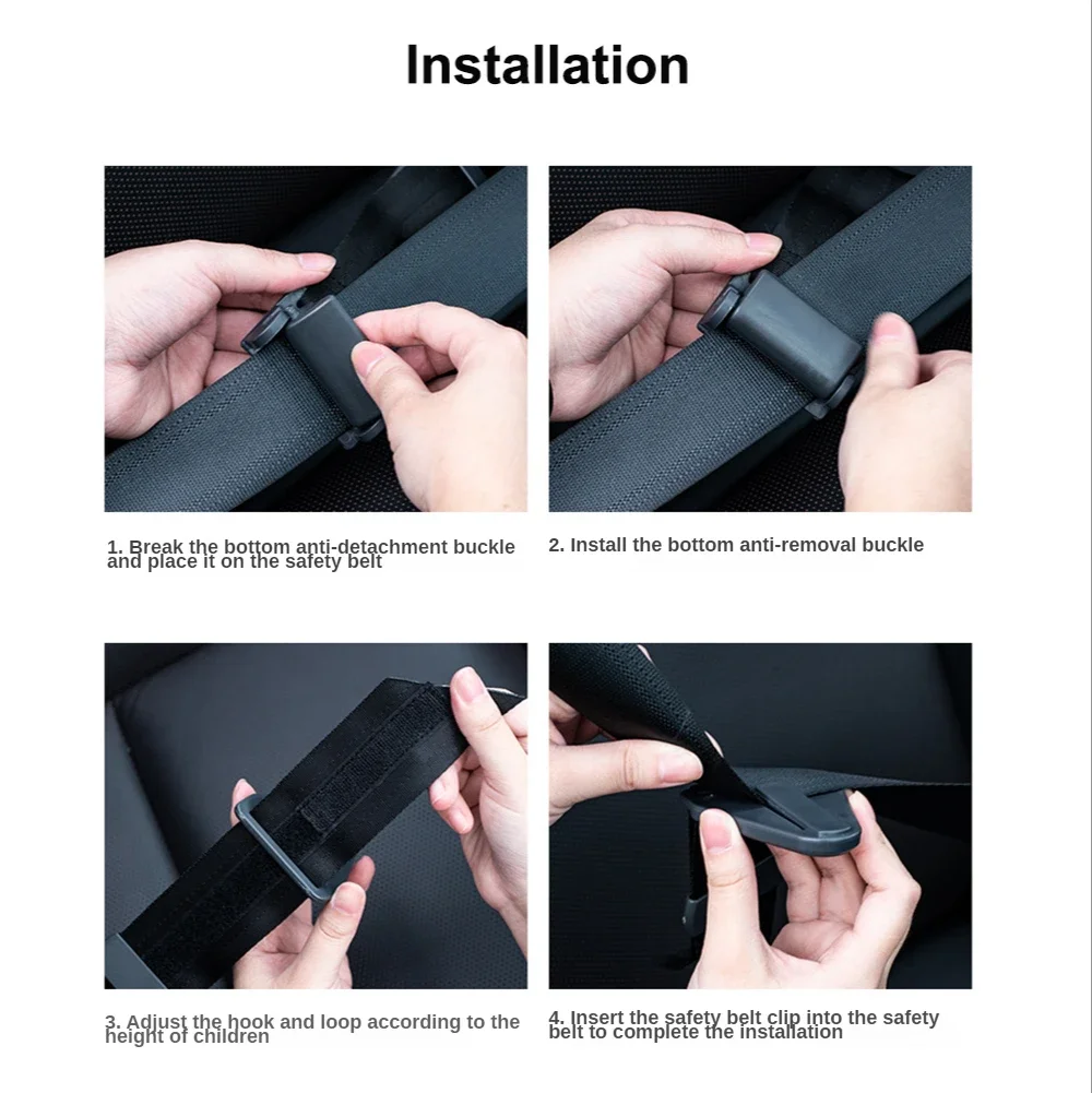 vvocci Guard Car Child Seat Belt Retainer Adjustment and Fixation Anti-stroke Belt Shoulder Buckle Seatbelt Adjuster for Kids - view 5