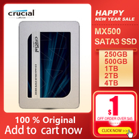 Crucial MX500 250GB 500GB 1000GB 2000GB 4000GB 3D NAND SATA3 2.5-Inch Internal SSD Internal Solid State Drive 5 years Warranty