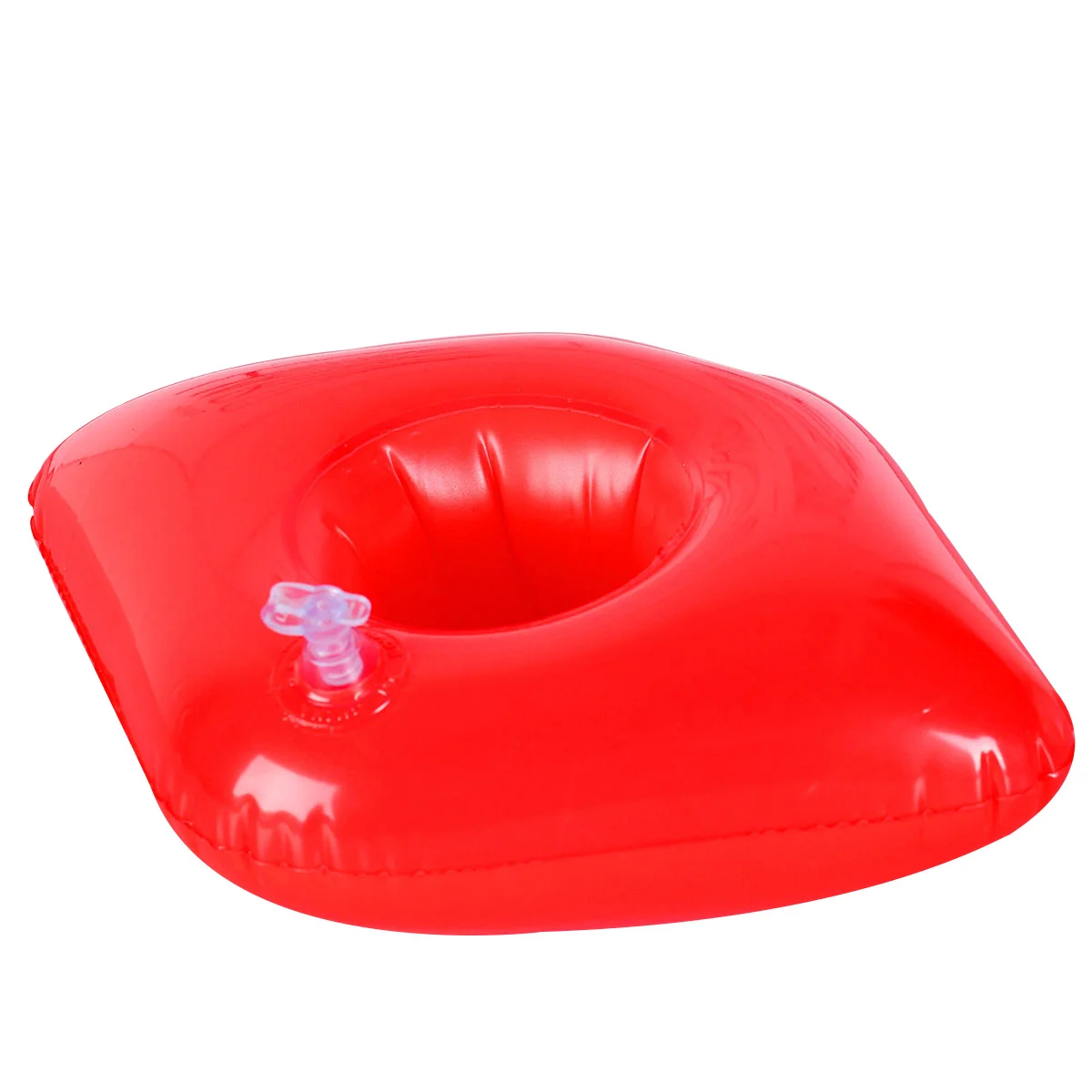 5 قطعة نفخ بولي كلوريد الفينيل أحمر الشفاه أصحاب البيرة المياه كأس تعويم الحصير مثالية لحمام السباحة الشاطئ حفلة السباحة حامل البيرة حصيرة المياه