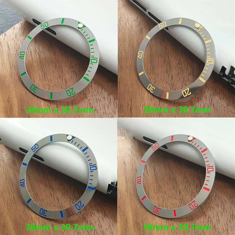 

38mmx30.7mm SKX007 Curved Ceramic Watch Bezel Insert Ring Fits SKX007 SKX009 SRPD GMT SUB Men's Watch Refit Bezel Insert Parts