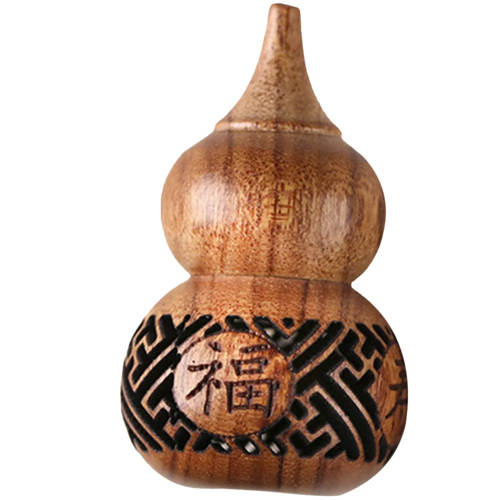 

Hollowed Out Carving Wooden Gourd Sculpture Aroma Beads Sachet for Bedroom Car Office DIY Wood Carved Scent Balls Bottle