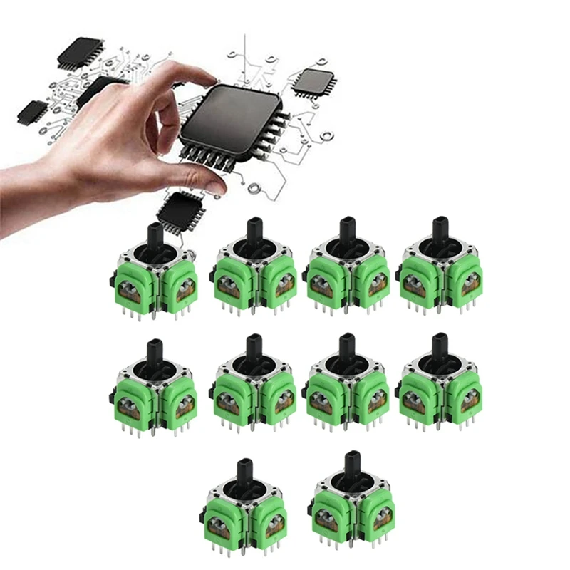 RISE-10PCS For PS5 Hall Electromagnetic Joystick Gen 3 Adjustable Hall 3D Joystick For PS5 Game Console Repair Accessories