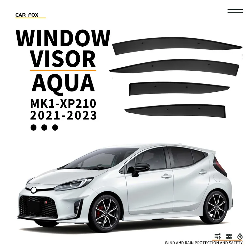 

4Pcs For Toyota Spade 2011-2021 Black Car Window Visor Awning Shelters Windshield Side Window Rain Sun Shade Auto Accessories