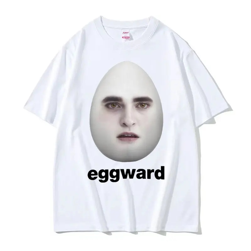 Hot Twilight Eggward Funny Meme T Shirt Edward Cullen Parody Humor Tshirt Men Women Casual 100% Cotton Short Sleeve T-shirt Tops