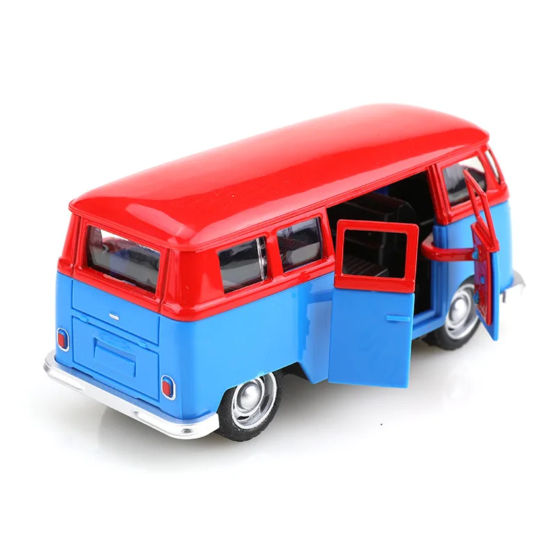 Modelo de autobús de aleación 1:38, juguetes para niños, Mini modelo de autobús de viaje urbano de Metal de 11cm, modelo de coche fundido a presión, regalos de colección (bolsa)