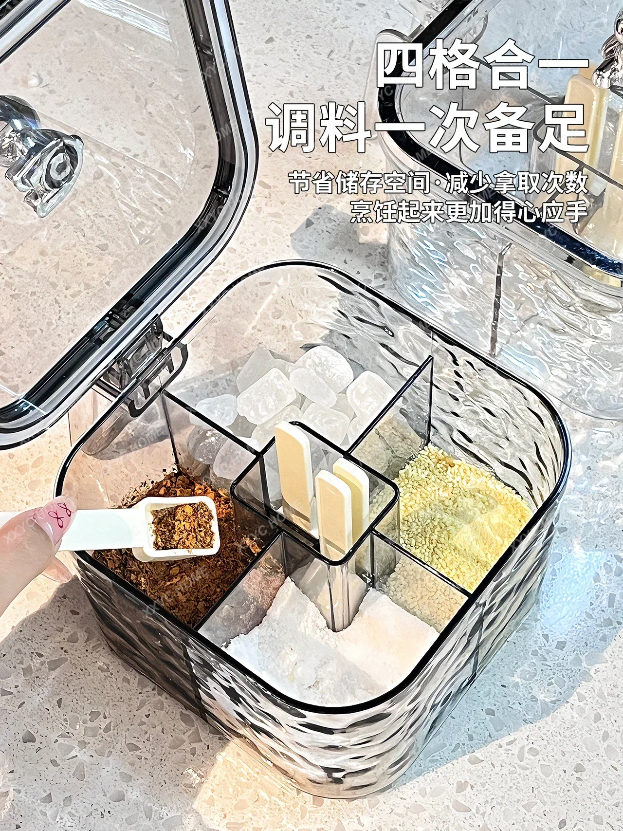 مجموعة توابل المطبخ، مجموعة متكاملة متعددة الشبكات، غلوتامات أحادية الصوديوم، زجاجة توابل لتخزين الفلفل