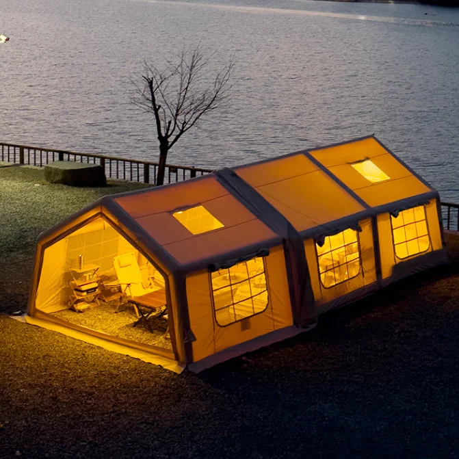 

Waterproof Large Combination Inflatable Air Tent for Outdoor Camping Use of 4 Seasons