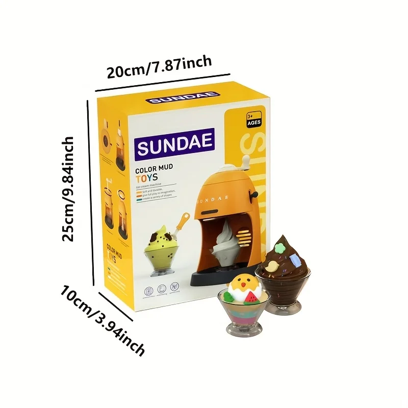 Игрушка красочная глиняная имитация машины для мороженого, игровой домик, машина для мороженого, кухня, игровое тесто для подарка на день рождения