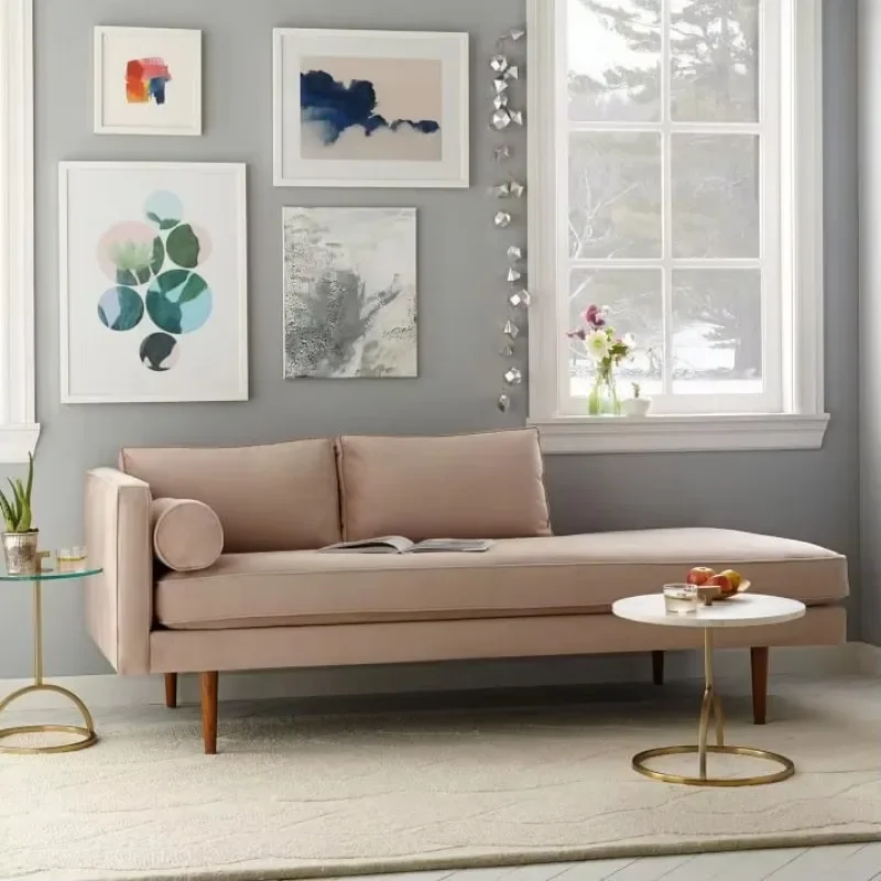 

American rural modern light luxury fabric leisure beauty couch, living room dismantled and washed concubine chair