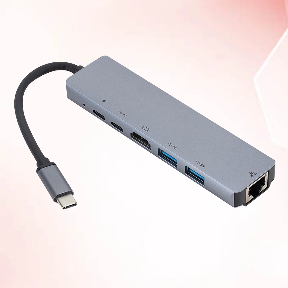 

Док-станция 6 в 1, тип C, USB 3 1 PD, зарядка, портативный адаптер Gigabit Ethernet LAN, концентратор, преобразователь, портативный компьютер