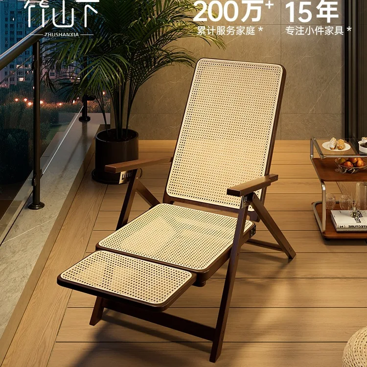 Reclining chair folding lunch break sitting and sleeping dual-purpose chair backrest elderly chair universal in all seasons summ