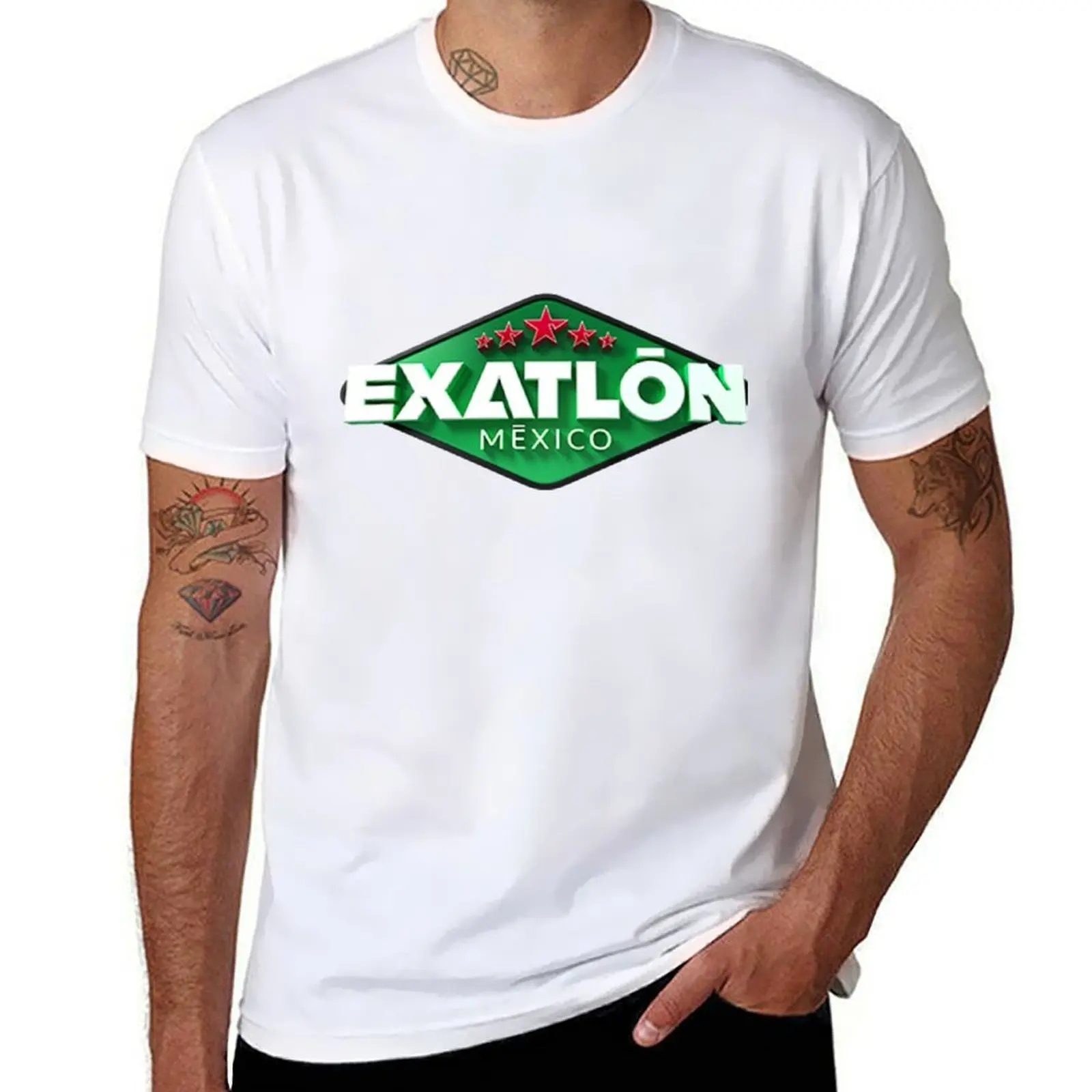Camiseta Exatlon Mexico, camisetas para hombre, camisetas gráficas para hombre, Camiseta de algodón