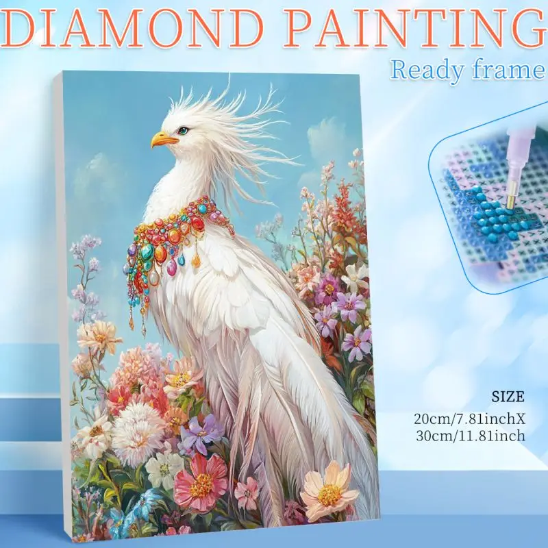 

RUOPOTY Framed Big Bird 5d Diamond Painting Kits For Adults Create Wall Art Rhinestone Of Picture Animall Full Round/Square Craf