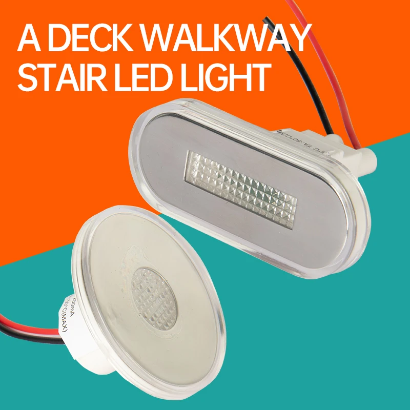 Marine Boat LED Courtesy Lights Cabin Deck Walkway Stair Light White 12V -24V LED Tail Lamp Yacht Accessories Waterproof