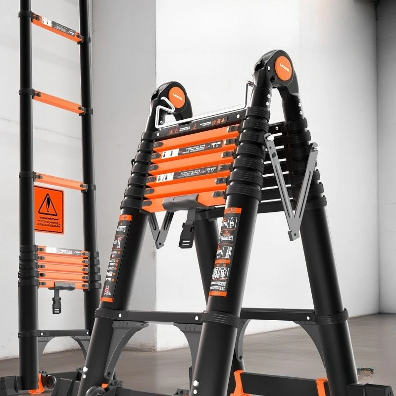 

Aluminum Alloy Multifunctional Telescopic Ladder Folding Ladder Thickened Household Herringbone Ladder Portable Lifting