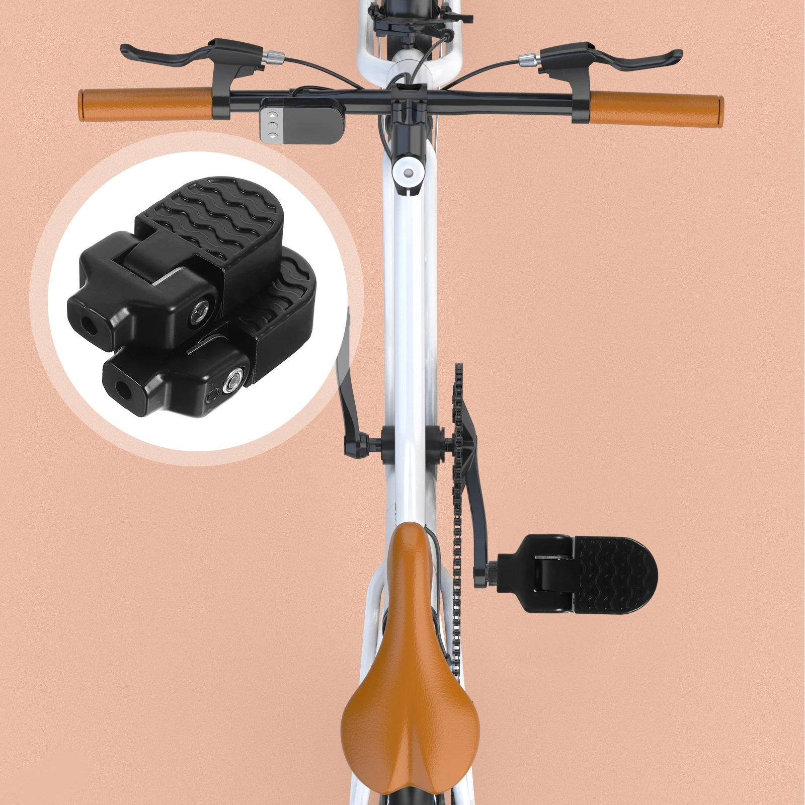 

1Pair Folding Bike Footrest Sturdy Aluminum Alloy Rear Seat Pedal for Mountain Bicycle Commute and Support