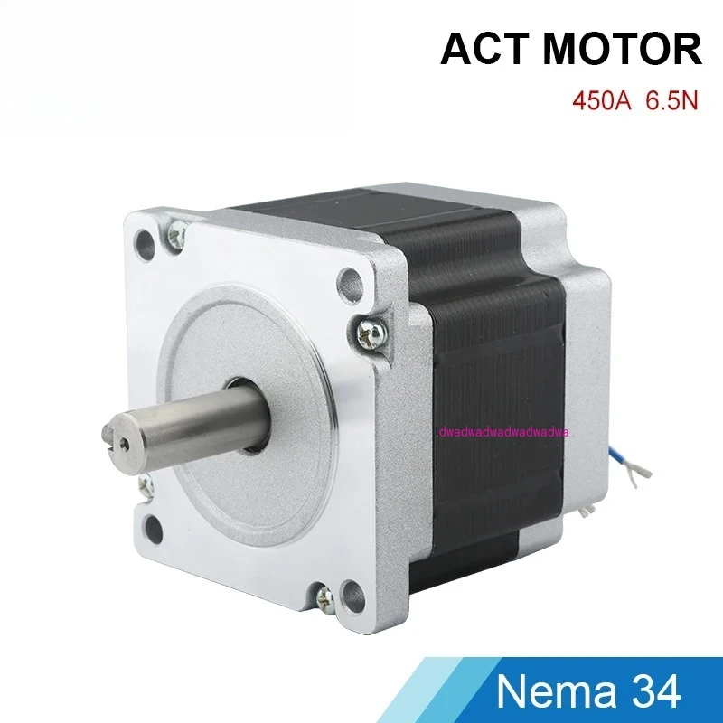 Nema 34 Stepping Motor 450A D=12.7mm 14mm 2-Phase 4.5Nm 4.0A Drive 4-Lead Cable, CNC Milling Machine Woodworking Engraving