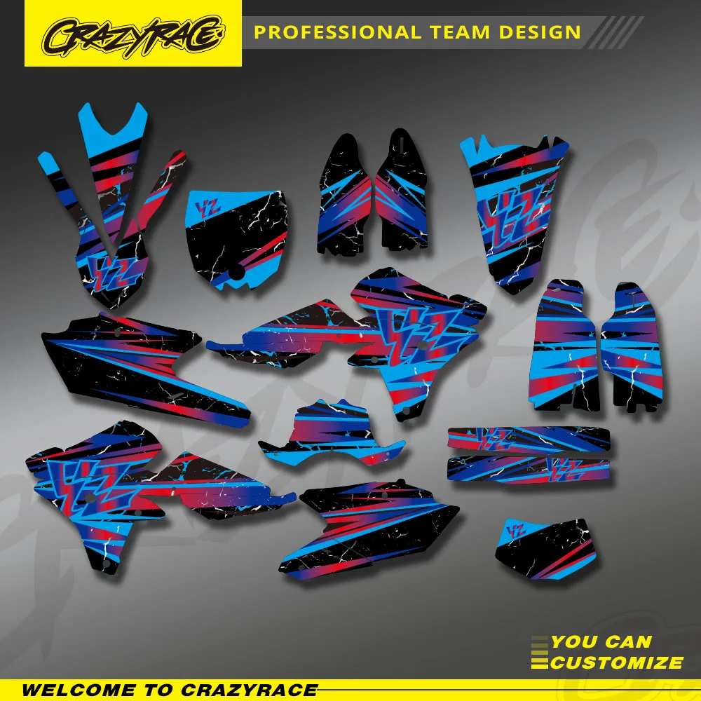 Motocross Backgrounds Graphics Decals Stickers Kit For YAMAHA 2014-2018 YZ250F 2015-2018 YZ250FX WRF250 2014-2017 YZ450F Custom