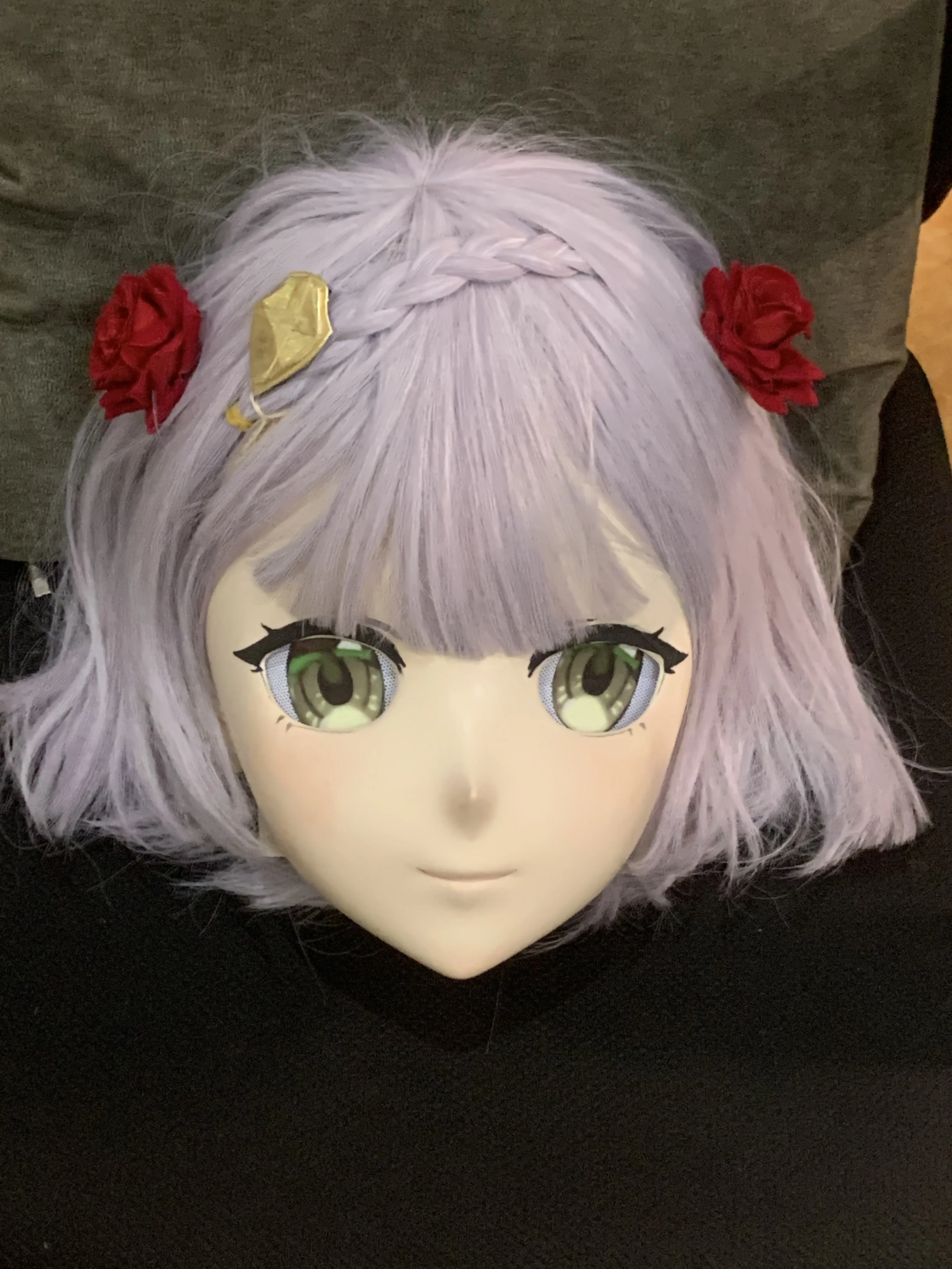 (KMC02)Customize Character High Quality Female/Girl Resin Full Head Cosplay Japanese Anime Game Role Play 'Noelle' Kigurumi Mask