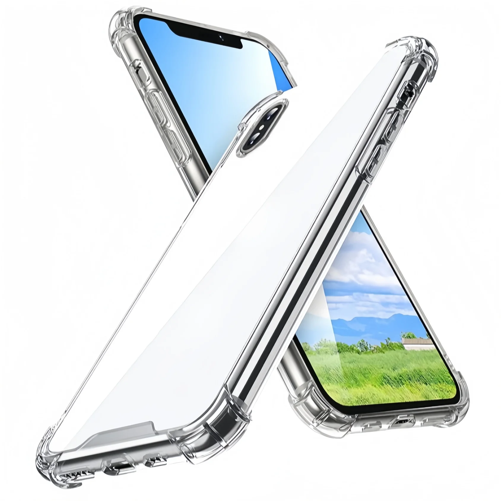 Transparente TPU Stoßfeste Schutzhülle für iPhone Xs Max / X / Xs - Klar
