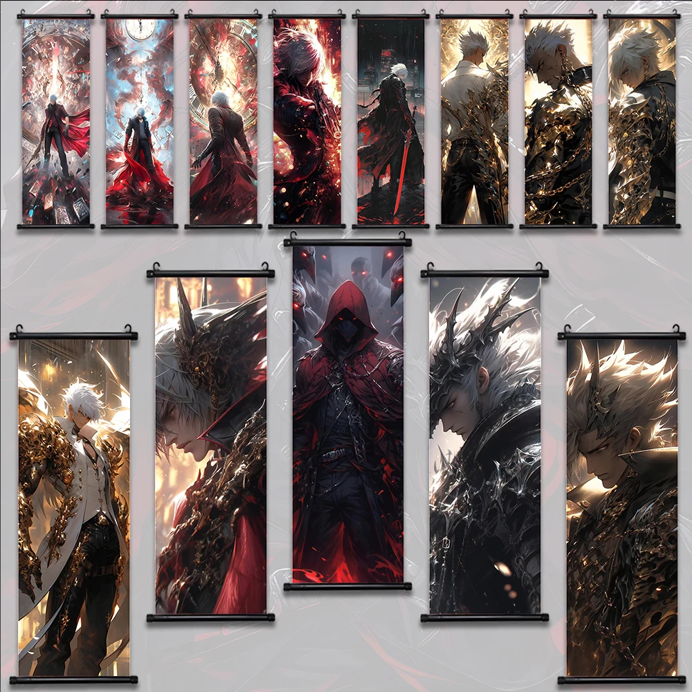 Devil May Cry Hanging Scroll Poster Games Wallpaper Wall Artwork Canvas Painting Picture Print HD Home Decoration Art Kid Gift