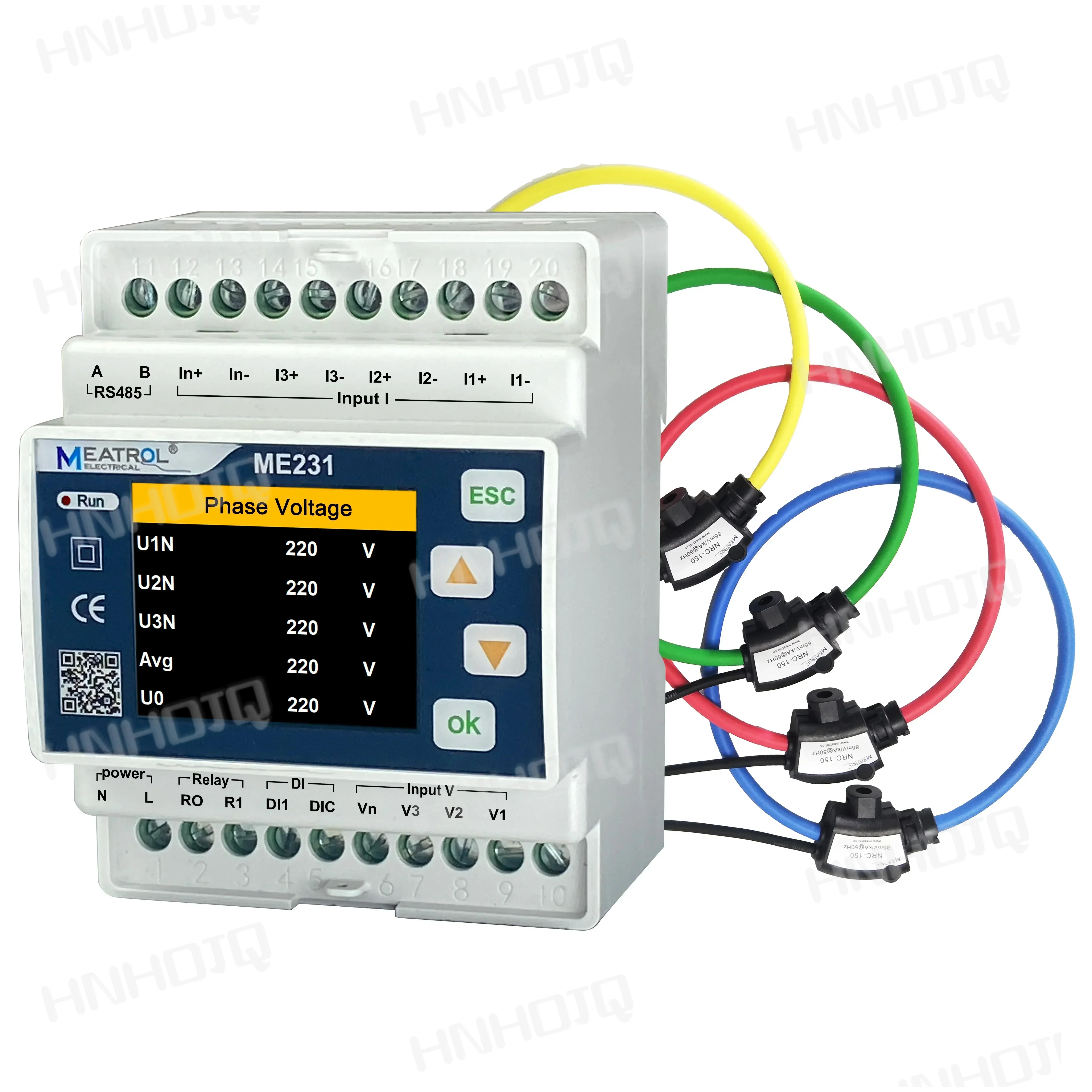 231High quality Rogowski coil 333mV Split Core CT Connected RS485 Modbus RTU Energy Meter