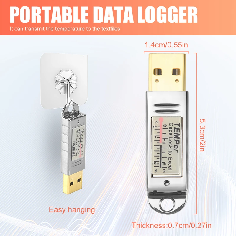 Usb Thermometer Temperature Sensor Data Logger Recorder For Pc Windows Xp Vista/7